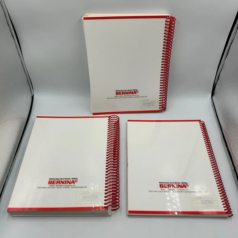 Bernina Feetures Guide Books Volumes 1 2 3 Spiral Bound Presser Feet Manuals Set